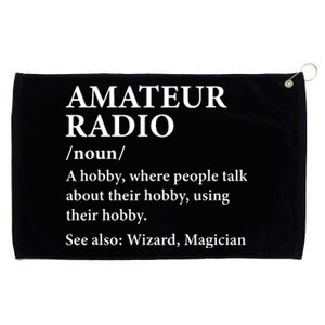 Amateur Radio Definition Hobby Funny Ham Radio Operator Grommeted Golf Towel