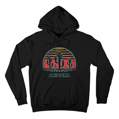 Arizona Retro Desert Sunset 80s Style Hoodie