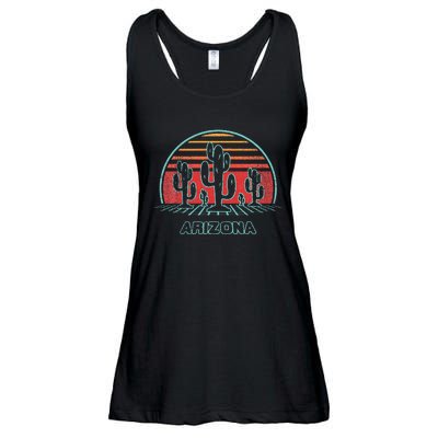 Arizona Retro Desert Sunset 80s Style Ladies Essential Flowy Tank