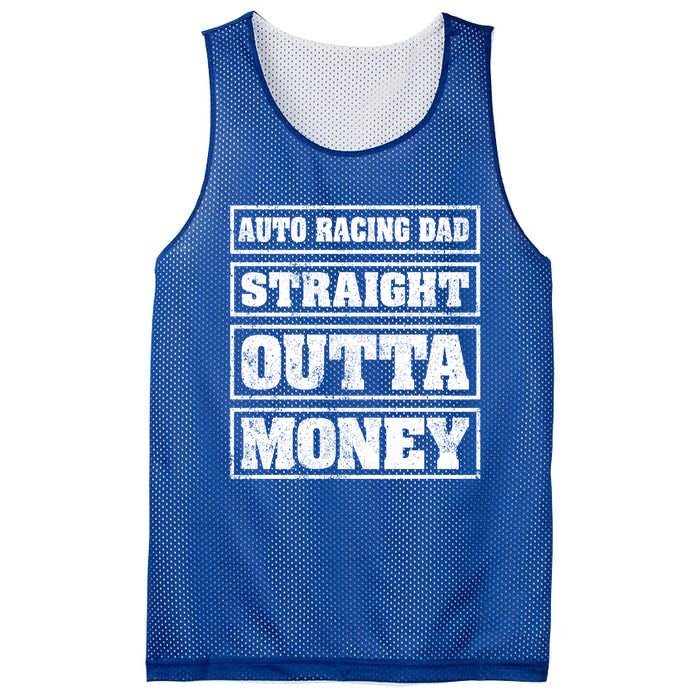 Auto Racing Dad Straight Outta Money Auto Racing Fathers Day Cool Gift Mesh Reversible Basketball Jersey Tank