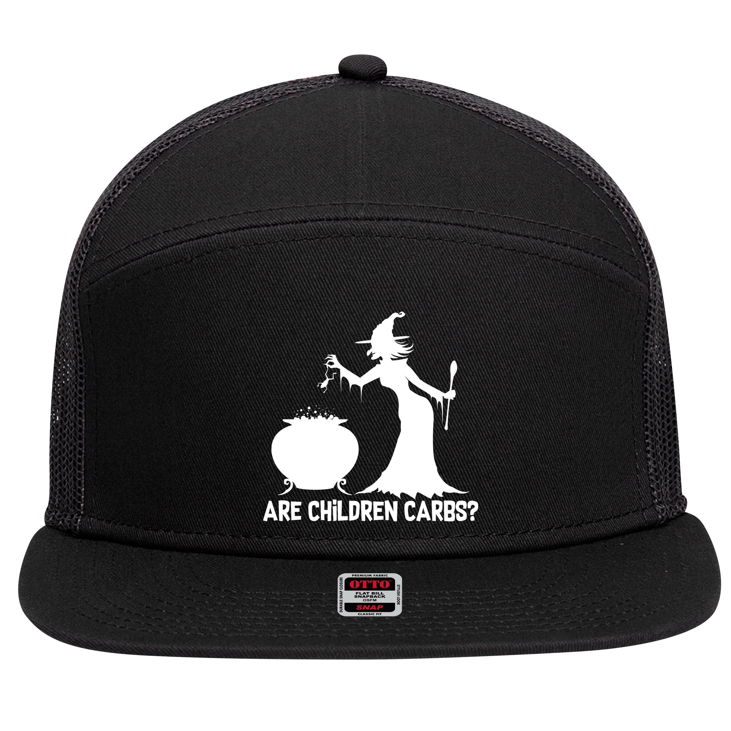 Are Children Carbs? Witch 7 Panel Mesh Trucker Snapback Hat