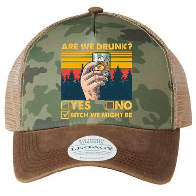 Are We Drunk? Yes No B*tch We Might Be Legacy Tie Dye Trucker Hat