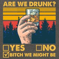 Are We Drunk? Yes No B*tch We Might Be Cotton Canvas Backpack