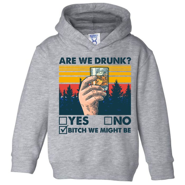 Are We Drunk? Yes No B*tch We Might Be Toddler Hoodie