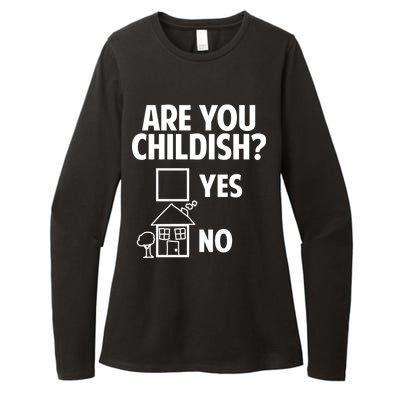 Are You Childish Yes Or No? Womens CVC Long Sleeve Shirt