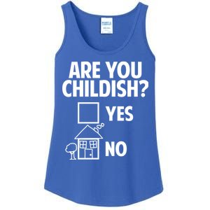 Are You Childish Yes Or No? Ladies Essential Tank