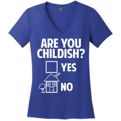 Are You Childish Yes Or No? Women's V-Neck T-Shirt