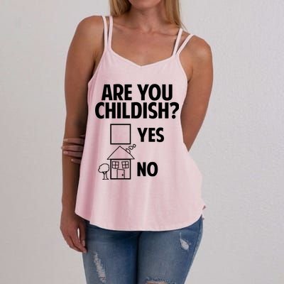 Are You Childish Yes Or No? Women's Strappy Tank