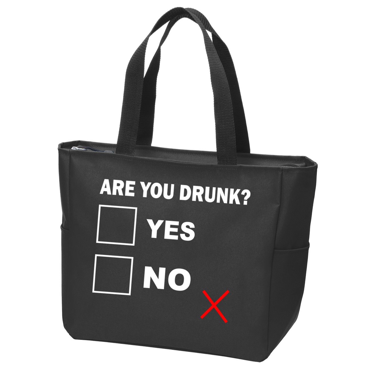 Are You Drunk? Yes or No Zip Tote Bag
