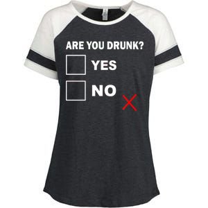 Are You Drunk? Yes or No Enza Ladies Jersey Colorblock Tee