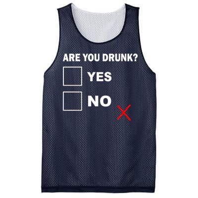 Are You Drunk? Yes or No Mesh Reversible Basketball Jersey Tank