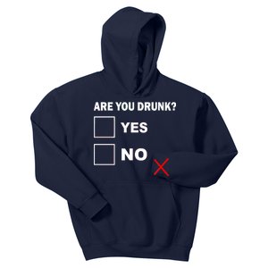 Are You Drunk? Yes or No Kids Hoodie