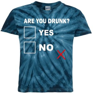 Are You Drunk? Yes or No Kids Tie-Dye T-Shirt