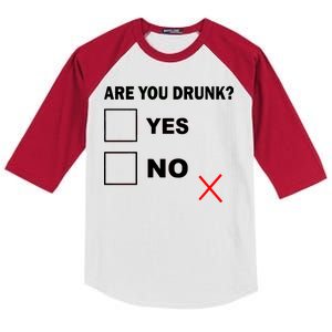 Are You Drunk? Yes or No Kids Colorblock Raglan Jersey