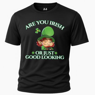 Are You Irish or Just Good Looking Leprechaun Performance Shirt