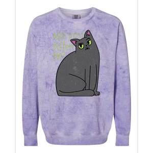 Are You Kitten Me Colorblast Crewneck Sweatshirt