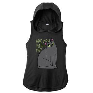 Are You Kitten Me Ladies PosiCharge Tri-Blend Wicking Draft Hoodie Tank