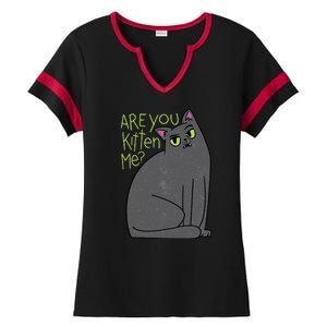 Are You Kitten Me Ladies Halftime Notch Neck Tee