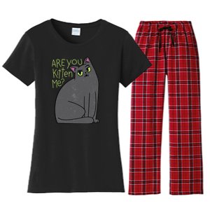 Are You Kitten Me Women's Flannel Pajama Set