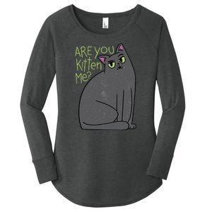 Are You Kitten Me Women's Perfect Tri Tunic Long Sleeve Shirt