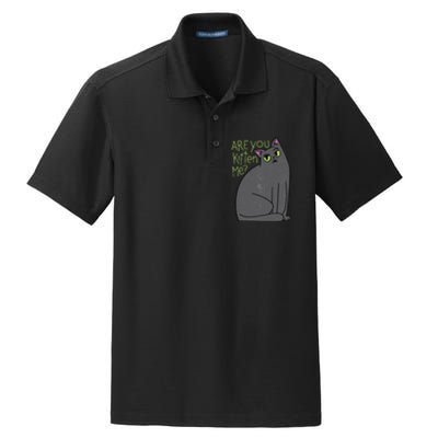 Are You Kitten Me Dry Zone Grid Polo