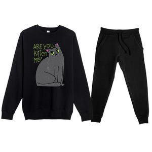 Are You Kitten Me Premium Crewneck Sweatsuit Set