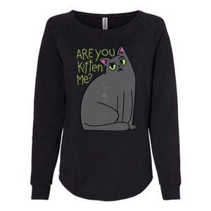 Are You Kitten Me Womens California Wash Sweatshirt