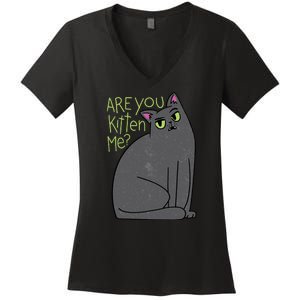 Are You Kitten Me Women's V-Neck T-Shirt