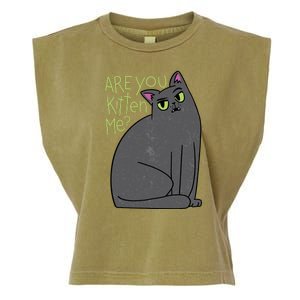 Are You Kitten Me Garment-Dyed Women's Muscle Tee