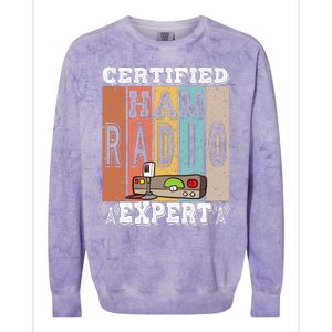 Amateur Radio Expert & Ham Radio Operator Colorblast Crewneck Sweatshirt