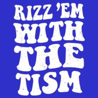 Autism Rizz Em With The Tism Funny Autistic Meme Groovy Cool Gift Women's V-Neck T-Shirt