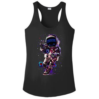 Astronaut Rave Edm Techno Festival Psytrance Dubstep Ladies PosiCharge Competitor Racerback Tank