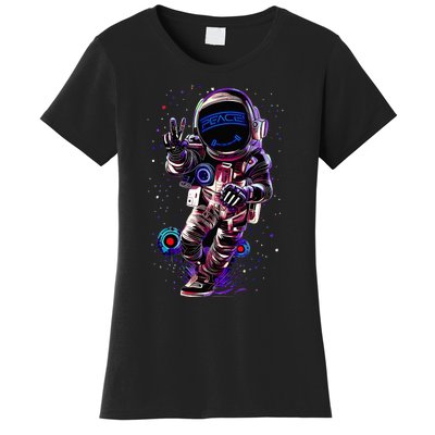 Astronaut Rave Edm Techno Festival Psytrance Dubstep Women's T-Shirt