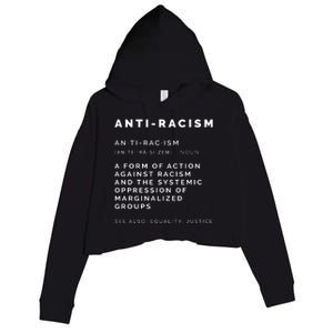 Anti Racism End Racism Tee Crop Fleece Hoodie