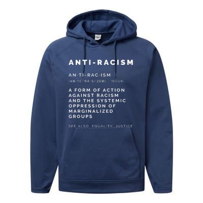 Anti Racism End Racism Tee Performance Fleece Hoodie