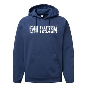 Anti Racism End Racism Tee Performance Fleece Hoodie