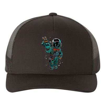 Astronaut Rave Edm Techno Festival Psytrance Yupoong Adult 5-Panel Trucker Hat