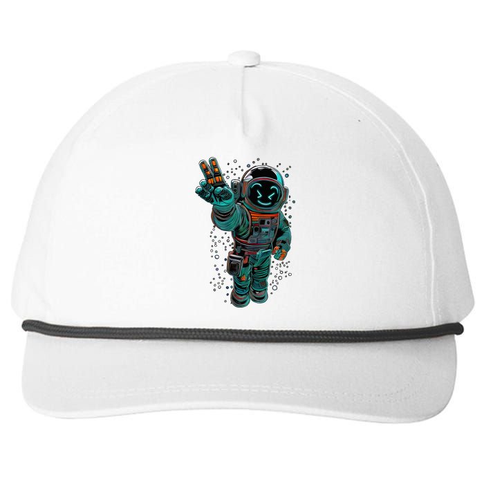 Astronaut Rave Edm Techno Festival Psytrance Snapback Five-Panel Rope Hat