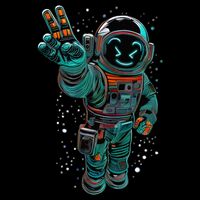Astronaut Rave Edm Techno Festival Psytrance 16 in Basic Backpack