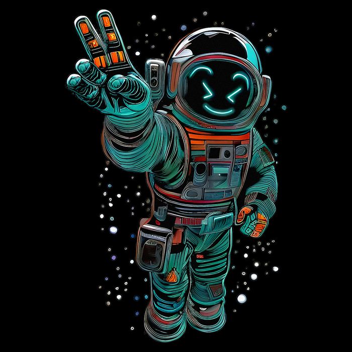 Astronaut Rave Edm Techno Festival Psytrance 16 in Basic Backpack