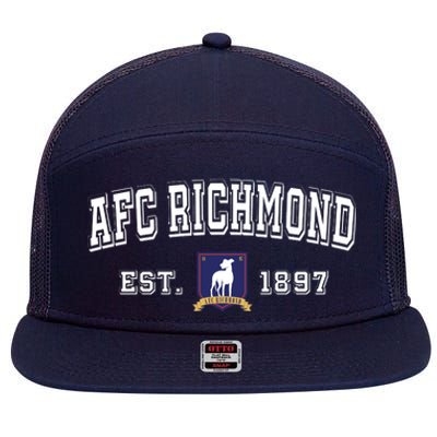 AFC Richmond Est 1897 7 Panel Mesh Trucker Snapback Hat