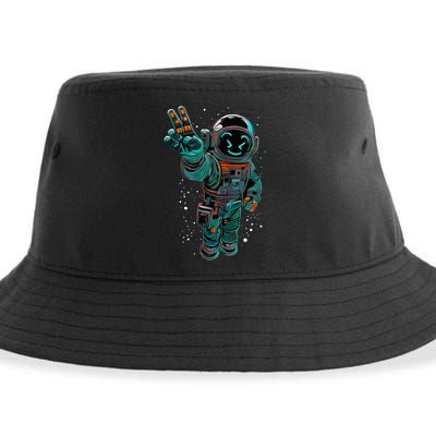 Astronaut Rave Edm Techno Festival Psytrance Dubstep Sustainable Bucket Hat