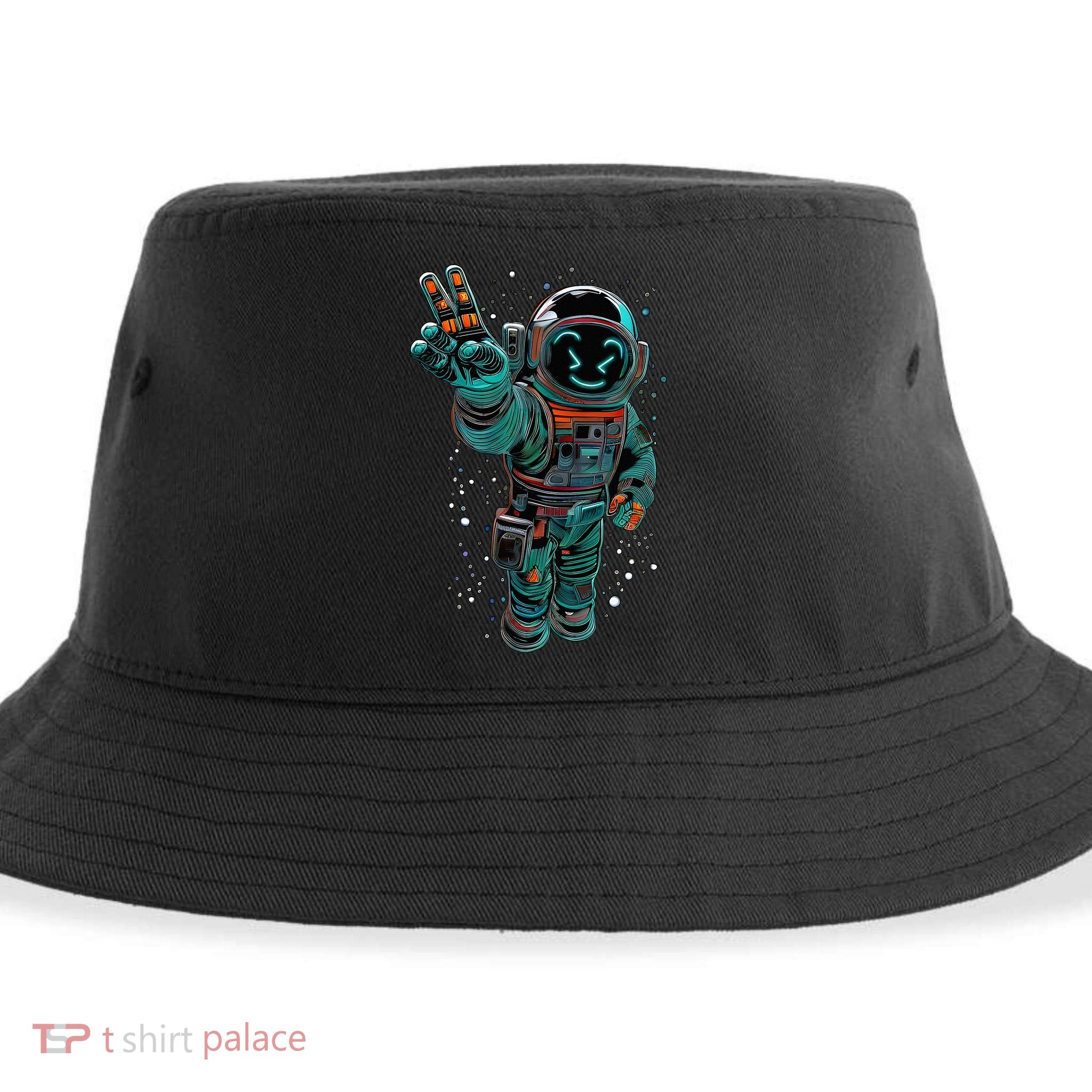 Astronaut Rave Edm Techno Festival Psytrance Dubstep Sustainable Bucket Hat