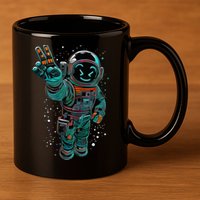 Astronaut Rave Edm Techno Festival Psytrance Dubstep 11oz C Handle Ceramic Mug