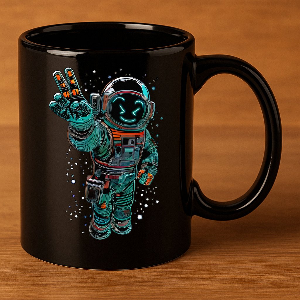 Astronaut Rave Edm Techno Festival Psytrance Dubstep 11oz C Handle Ceramic Mug