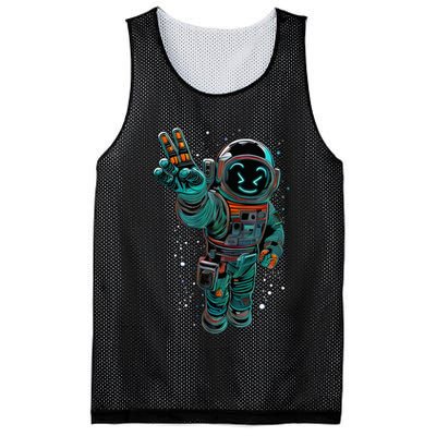 Astronaut Rave Edm Techno Festival Psytrance Dubstep Mesh Reversible Basketball Jersey Tank