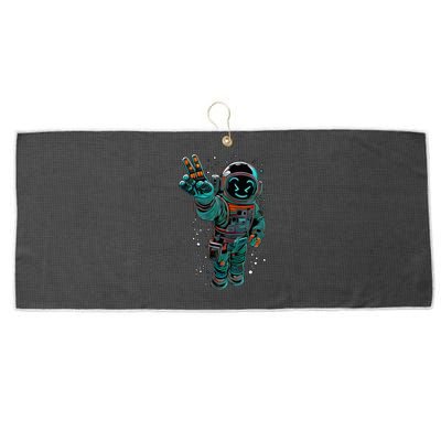 Astronaut Rave Edm Techno Festival Psytrance Dubstep Large Microfiber Waffle Golf Towel