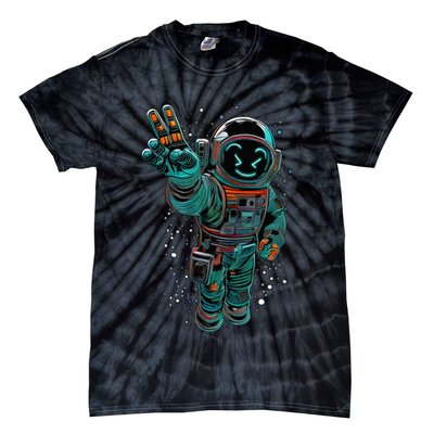 Astronaut Rave Edm Techno Festival Psytrance Dubstep Tie-Dye T-Shirt