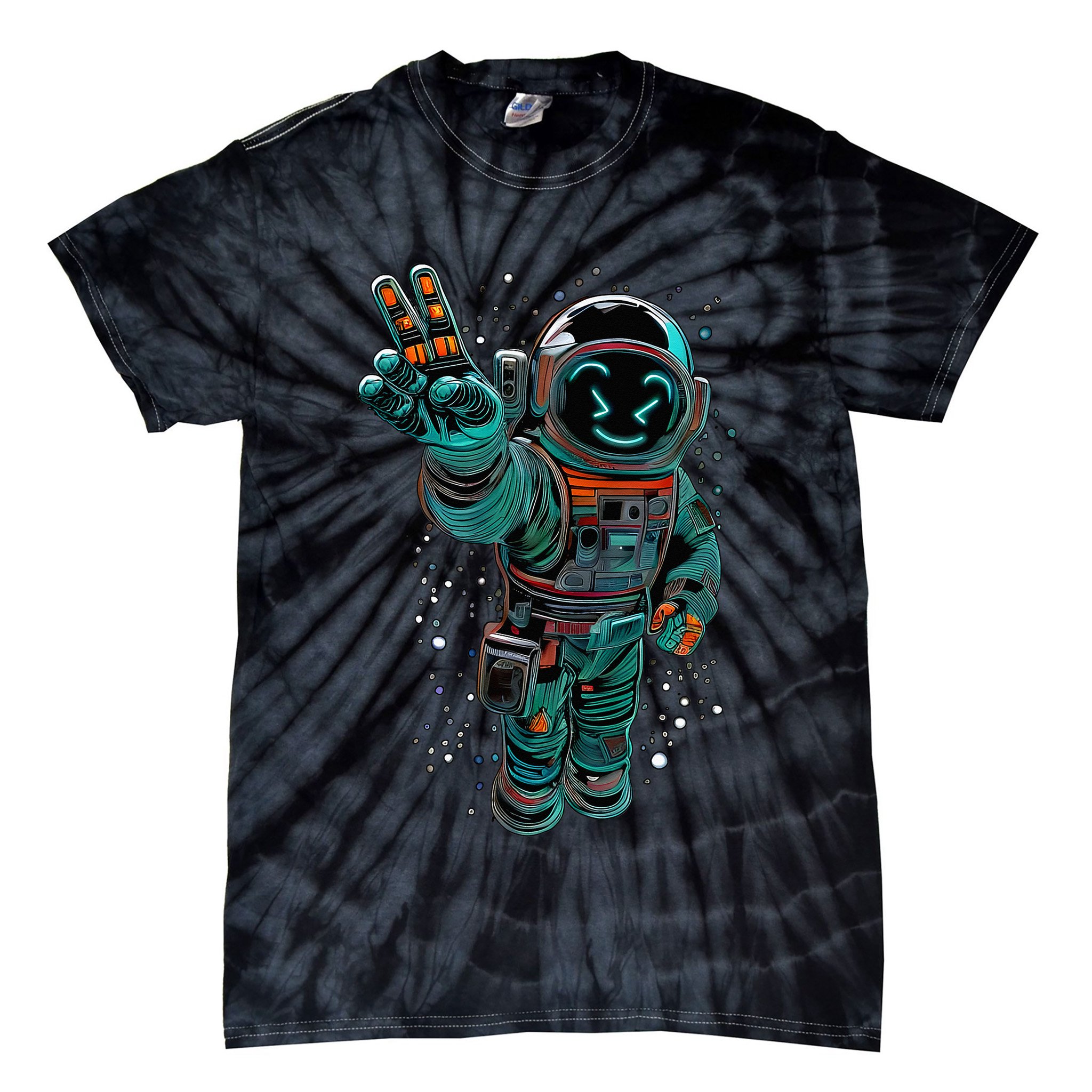 Astronaut Rave Edm Techno Festival Psytrance Dubstep Tie-Dye T-Shirt