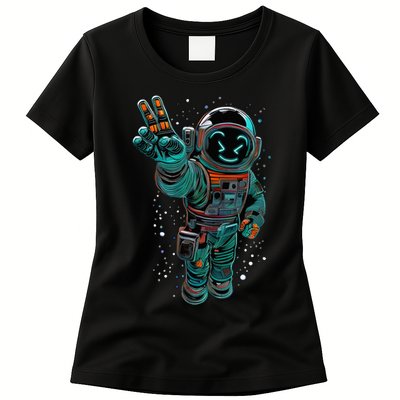 Astronaut Rave Edm Techno Festival Psytrance Dubstep Womens T-Shirt